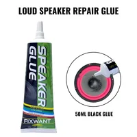 FIXWANT Loud Speaker Repair Glue Foam Side Dust Cap Rubber Edge Cone Basin Strong Adhesive 15/25/50ML Black / Yellow 2
