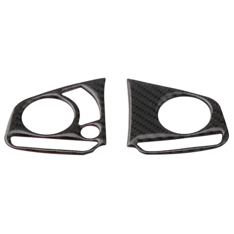 

2Pcs Car Carbon Fiber Steering Wheel Button Switch Panel Cover Trim Decoration ForHonda Automobiles Interior Accessories