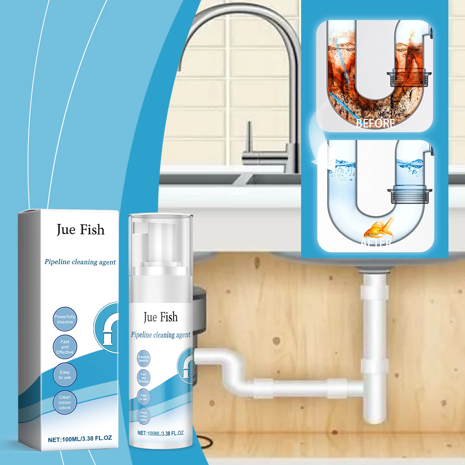 מנקה קצף לניקוי צנרת ביוב בריכה ניקוי כיור שמירה על ניקוי ניקוי ביתי כלי ניקוי