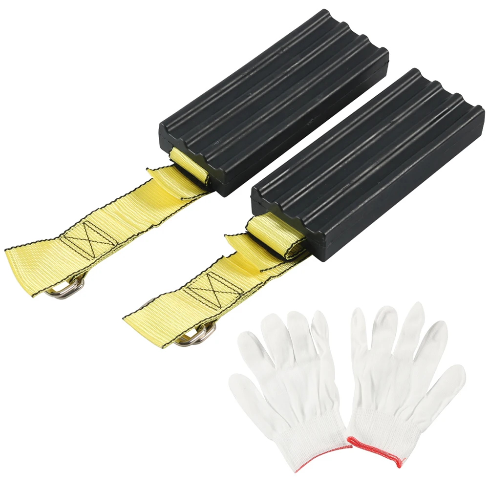 2Pcs Car Snow Mud Sand Tire Chain Straps Snow Traction Mat Car Tire Traction Blocks Anti-Skid Mud Sand Device