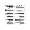 New 10pcs/lot Black Makeup Comb Set Styling Hairdressing Comb in 10 Designs Barber Training Tail Combs Salon HairCut Comb 3
