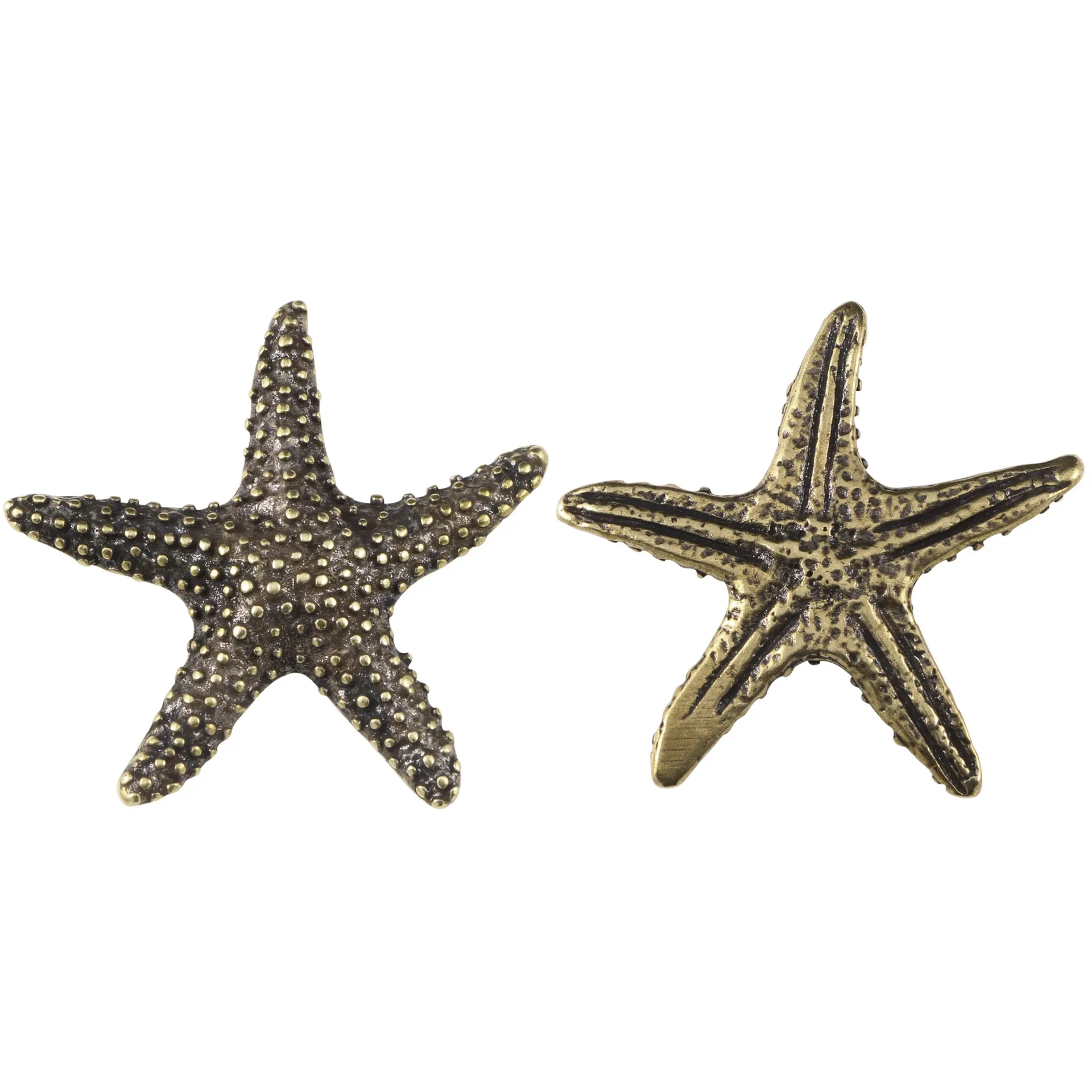 Solid Brass Sea Animal Starfish Miniature Ornament Cute Star Shape Ocean Lives Sculpture Home Decorate Vintage Crafts Desk Decor