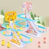 Baby Electric Duck Track Slide Boys Climbing Stairs Toy LED Light 5