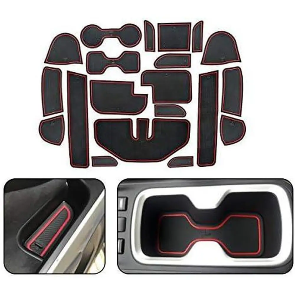 20 pcs/set Cup Slot Holder D23 Rubber Red Gate Fit Pad Water Cup Mat NP300 door slot pad water cup pad red color non-slip mat