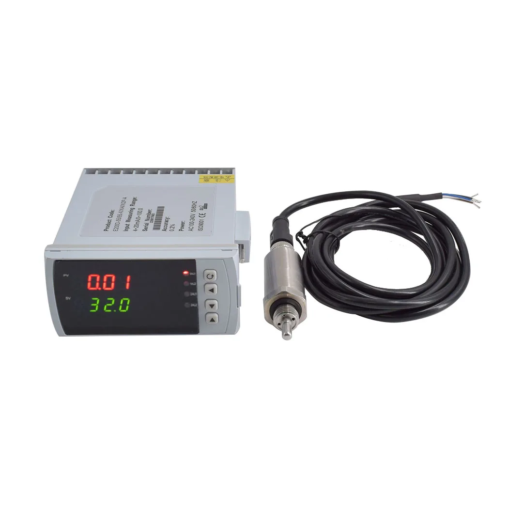 

FANDESENSOR Pressure Temperature Sensor PT100 4-20mA Range 10bar-100bar and -40～125℃ Control Instrument 2 Alarm