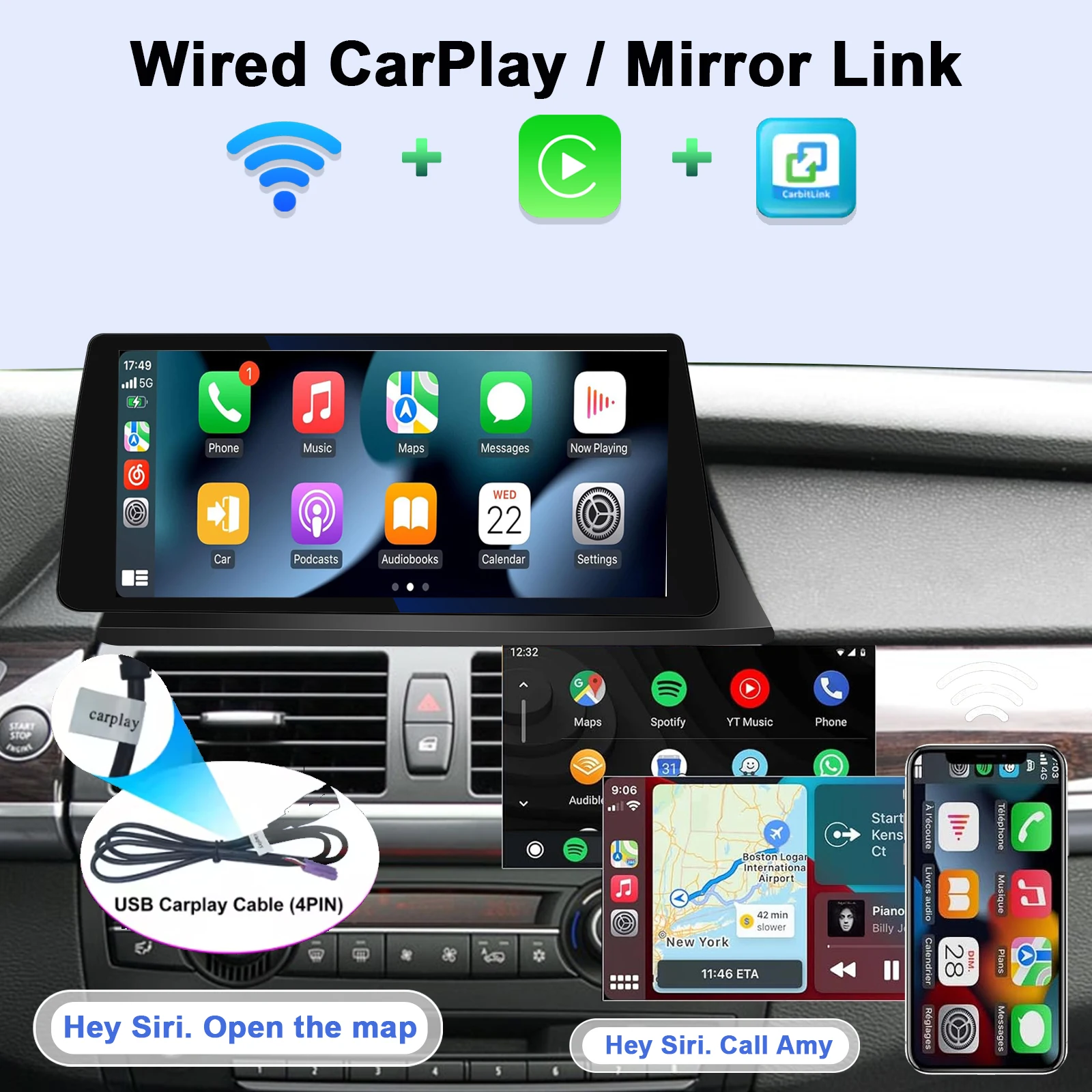 Android Car Radio for BMW X5 X6 E70 E71 CCC 2007-2009 Multimedia Player Supports