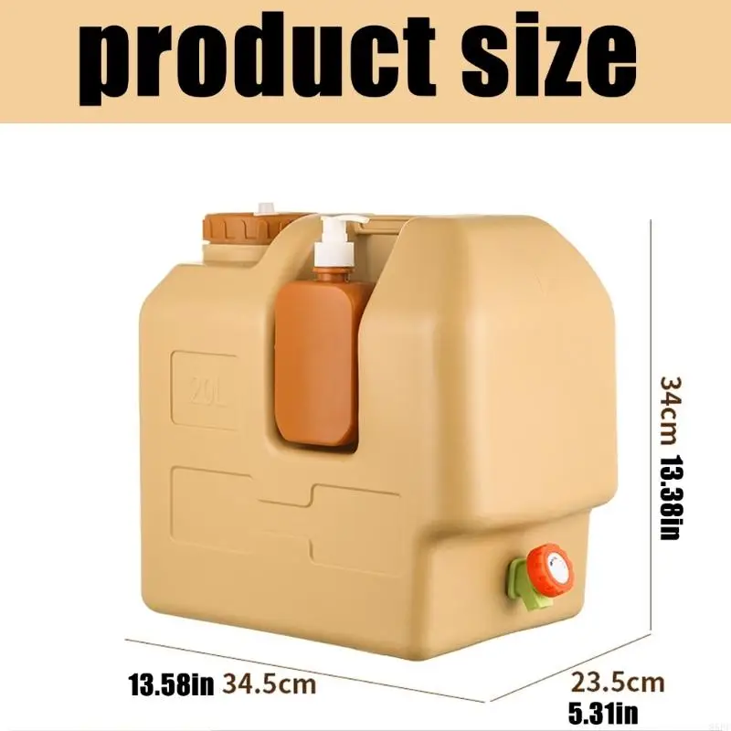 20L Water Reservoirs Bucket Container For Camping Emergency