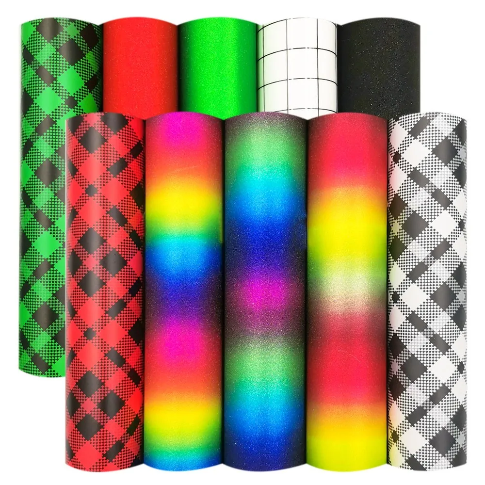 Rainbow Adhesive Craft Vinyl - 10 Assorted Colors for DIY Projects and Home Decorations