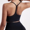 Solid Color Gym Yoga Underwear Women Y shape Fitness sport Bra high strength Tight Top Comprehensive Training  With Chest Pad 6