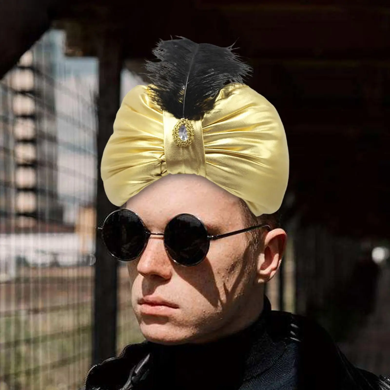 Unisex Sultan Turban Men Sultan Costume Hijab Twisted Pleated Headwear Scarf Cover Arab Headwear Decorations Pre Tied Knot Soft