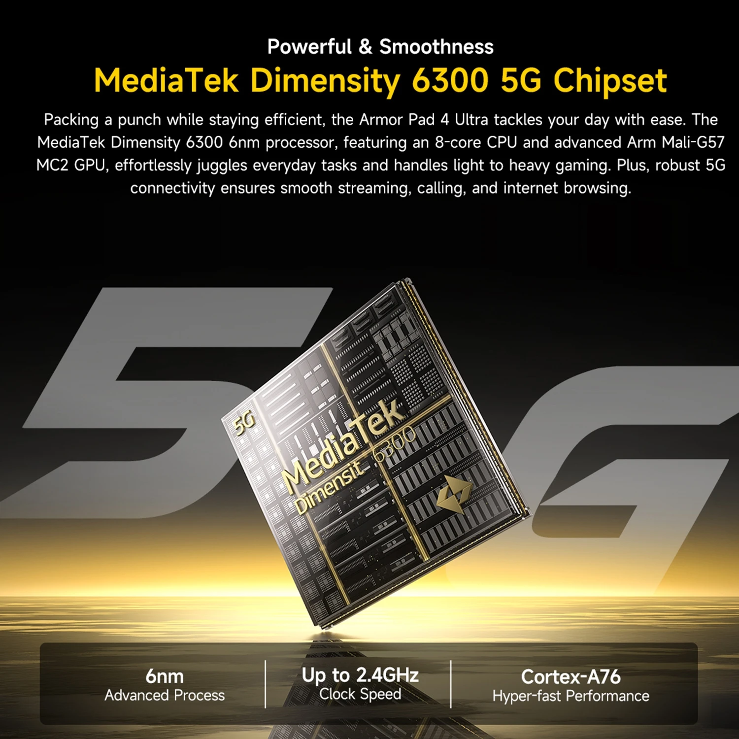 Ulefone Armor Pad 4 Ultra Rugged Tablet PC 5G 11800mAh 33W 8GB 256GB ROM 50MP 10.36" 2K Dimensity 6300 Octa Core Android 14 NFC