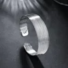 Silver Plating Open Bangle Adjustable Size Cuff Bracelet Made Of Many Silvery Color Threads Artistic Design For Women'S Jewelry 4