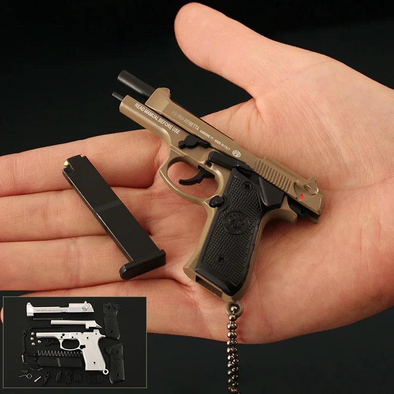 

Beretta M92A1 из сплава в масштабе 1:3, мини-разборка, игрушечный пистолет 92F, модель пистолета, брелок, подвеска, Pistola, коллекционная игрушка, подарки для мальчиков