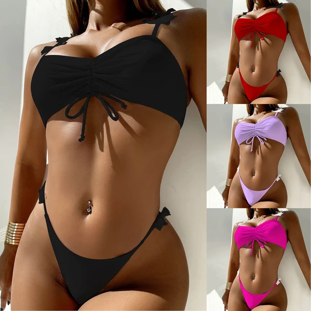 Shorts Bathing Suit Women Lace Up Butterfly Bikini Swimsuit Sexy 1 Piece  Swimsuits for Women Swimsuits for Big Busted Women - AliExpress