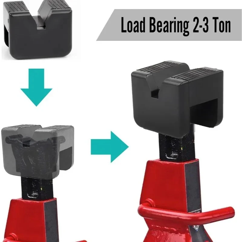 Car Lift Jack Rubber Pads 4 In Black Rubber Slotted Floor Jack