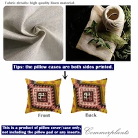 Both Sides Print Turkish Kilim Carpet Patterns Linen Pillows Cases Bohemian Style Sofa Couch Decorative Pillows Cushions Case 2