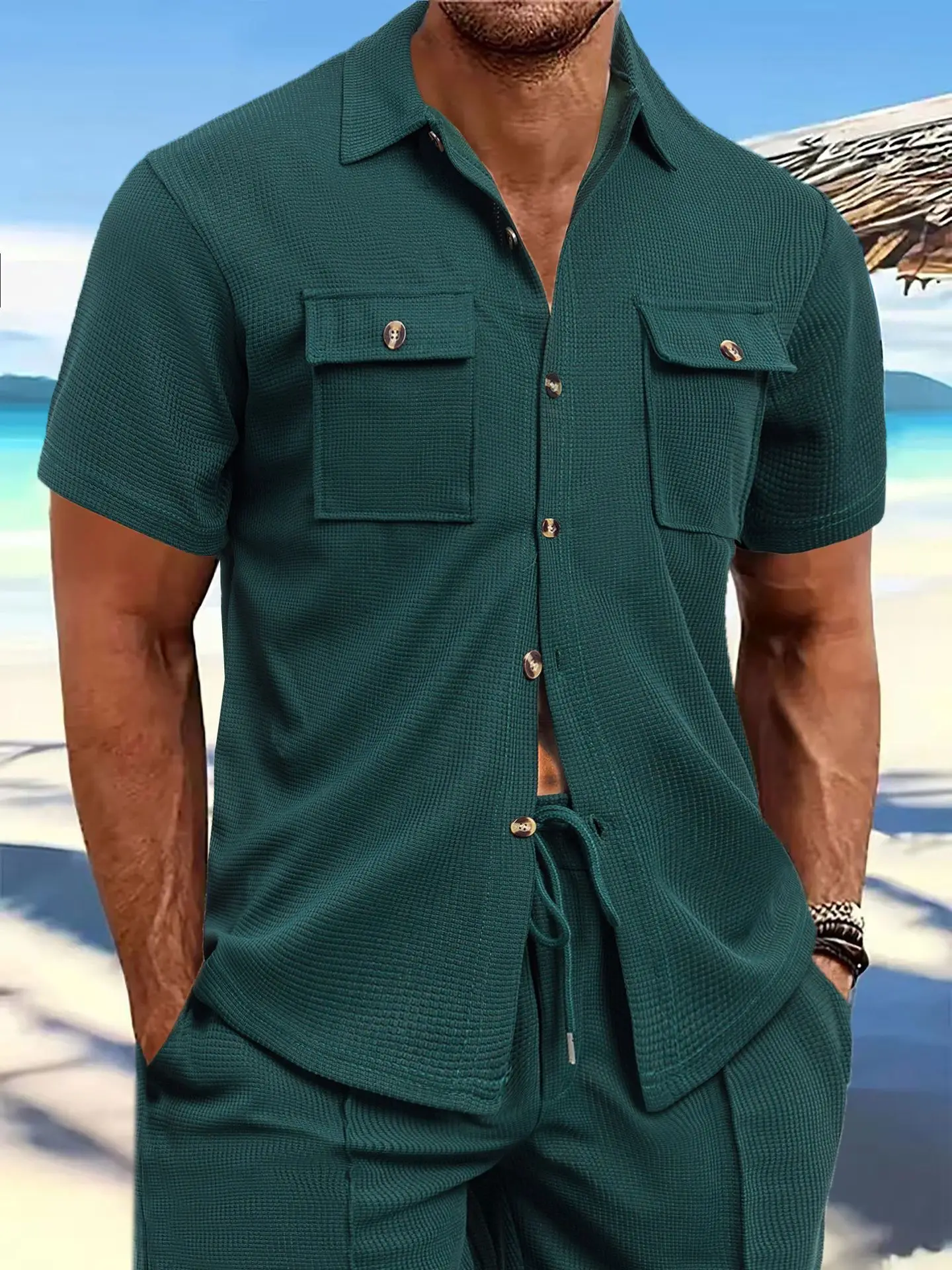 Men's shirt new outdoor can go out men's short sleeve clothes casual jacket summer men's sportswear spring summer shirt