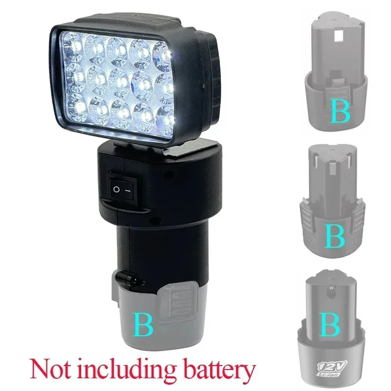 Lithium Battery Working Lamp Spotlight Lantern Flashlight For Lomvum DeYun ZhiPu for KoMax GCRAFT 12V 10.8V Lithium Battery camping light portable flashlight portable lanterns camping lamp portable spotlight camping lantern portable work lights portable work light