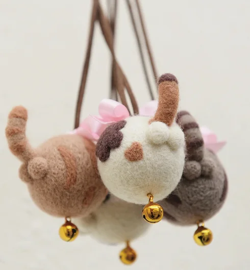 Claws and eggs cartoon animal set wool needlepoint kit wool felt needle felting ornaments craft needlecraft DIY handmade