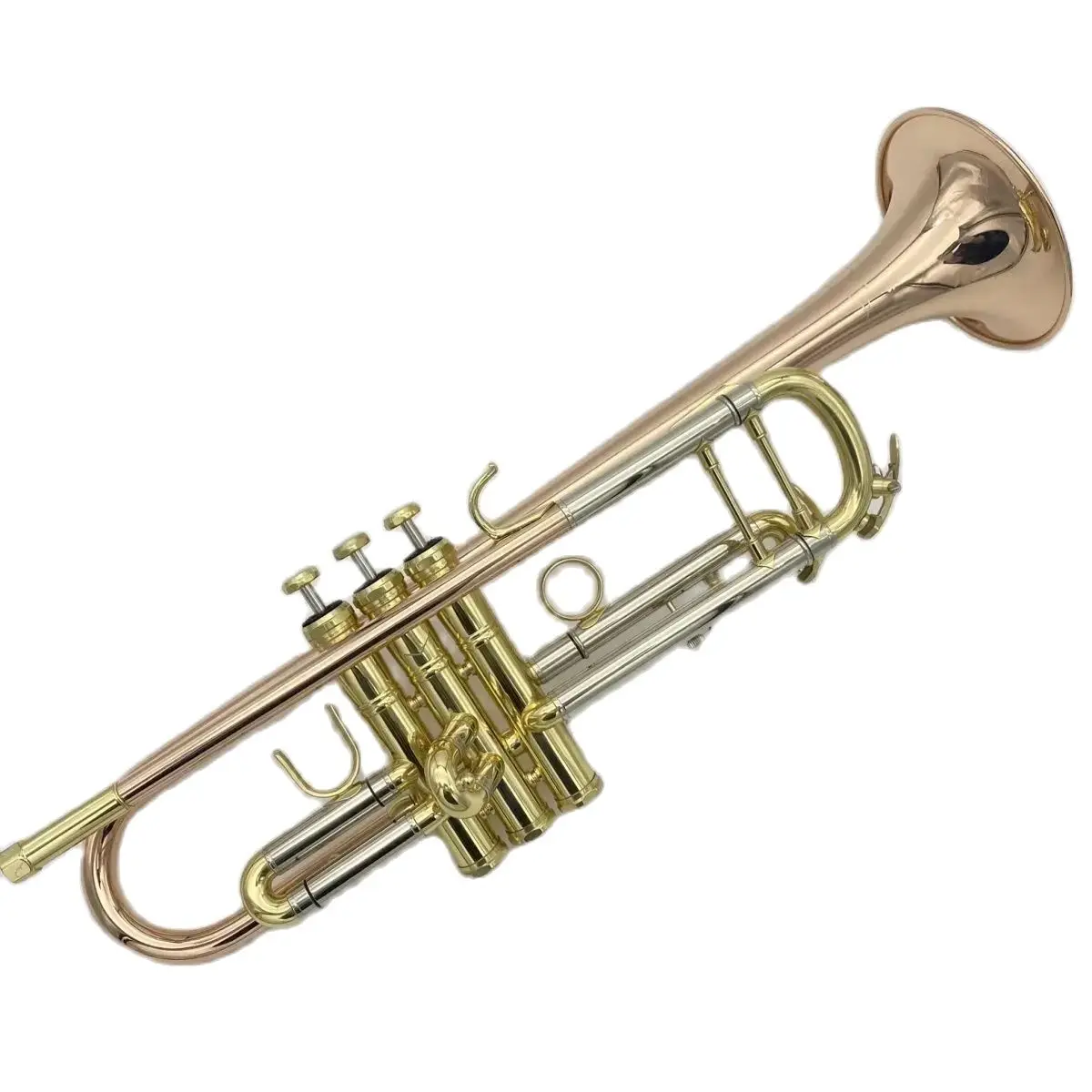 

New high-end professional trumpet musical instrument phosphor bronze white copper surface gold-plated beginner band trumpet