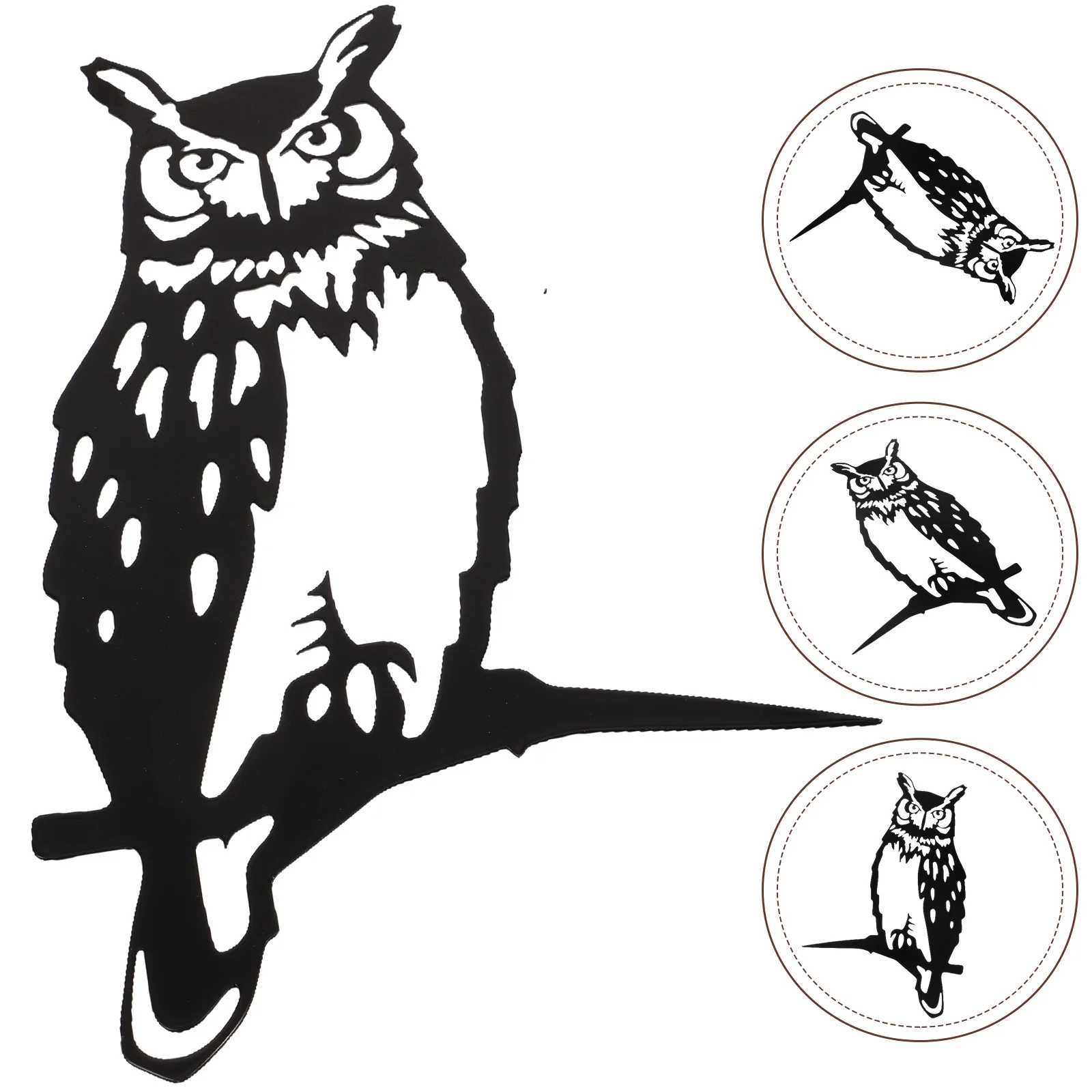 

Металлическое украшение для птиц, животное, украшение для дома, силуэт совы, украшения из кованого железа