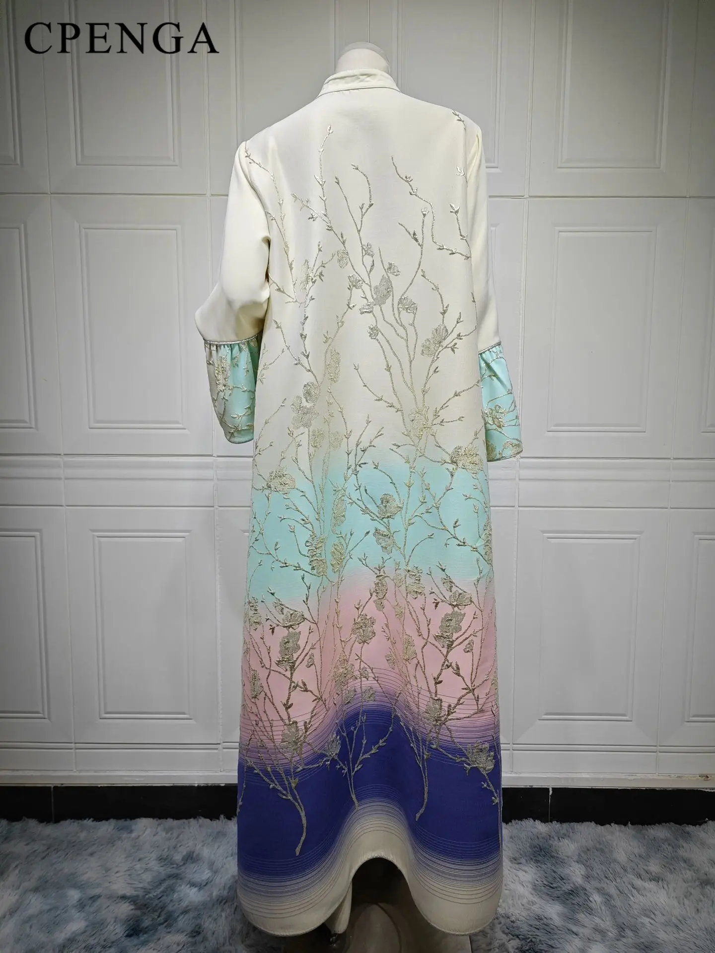 2024 الشرق الأوسط التطريز عباية إسلامية للنساء الع...