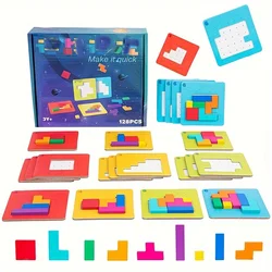 Colorful Puzzle Brain Teaser Toy for Kids - Mind Exercise Challenge Game for Two Players (1 set)