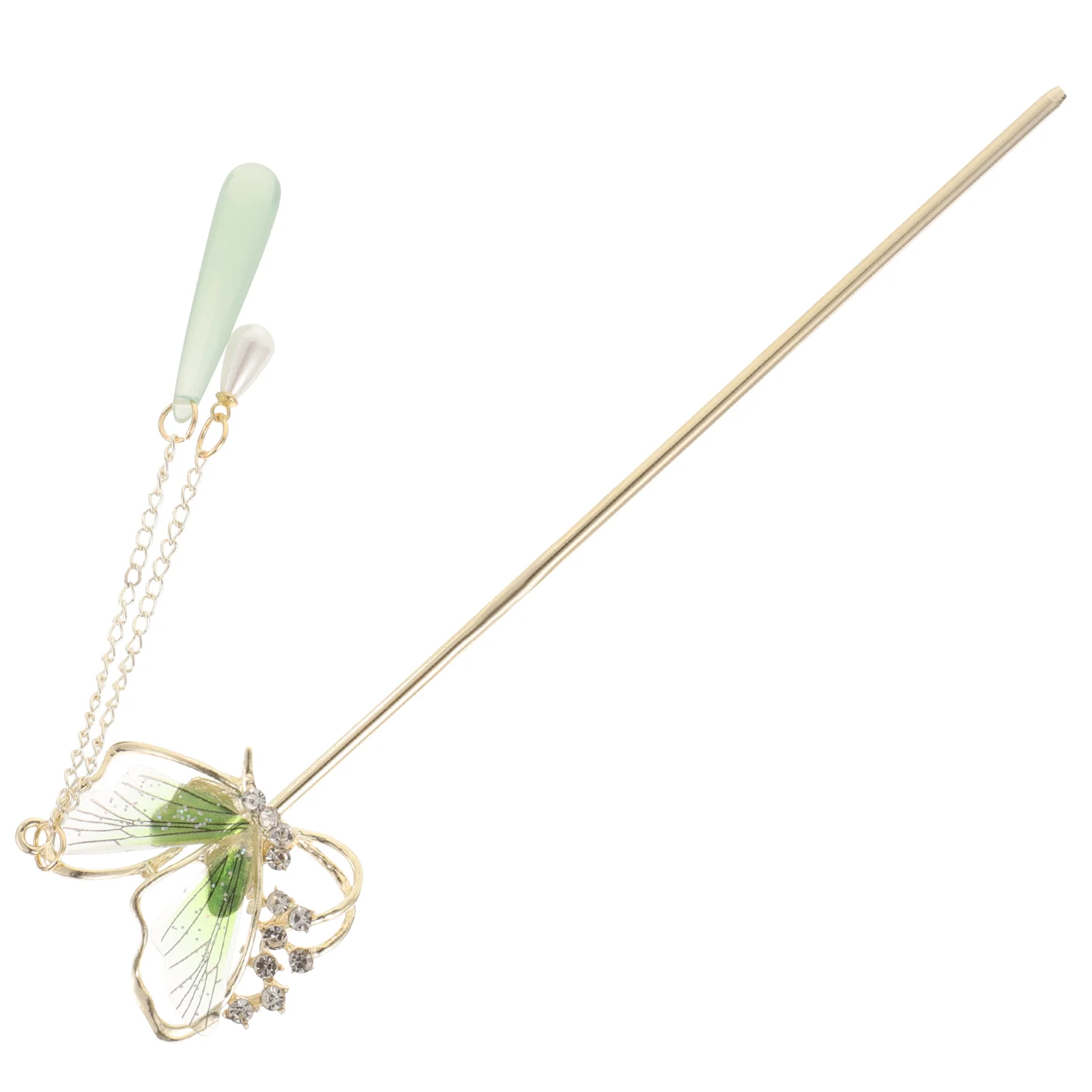 

Butterfly Tassel Hairpin Chopsticks Women Decorate Chinese Style Styling Accessories Zinc Alloy Women's Miss Girl Vintage