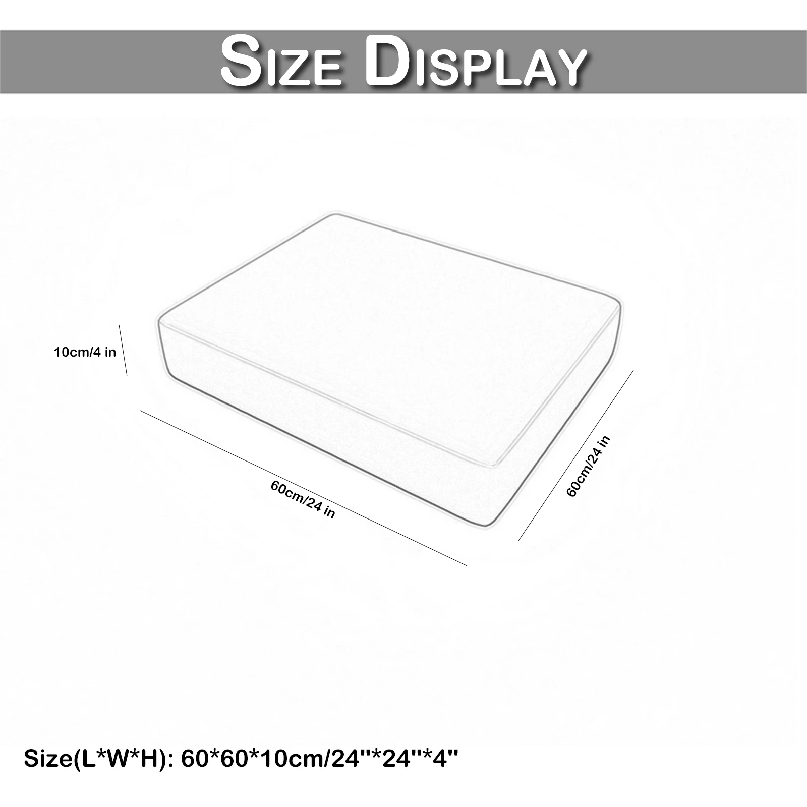 Patio Square Waterproof Slipcover Outdoor Sofa Seat Cushion Covers Garden Rattan Chair Sectional Sofa Covers Furniture Protector 4
