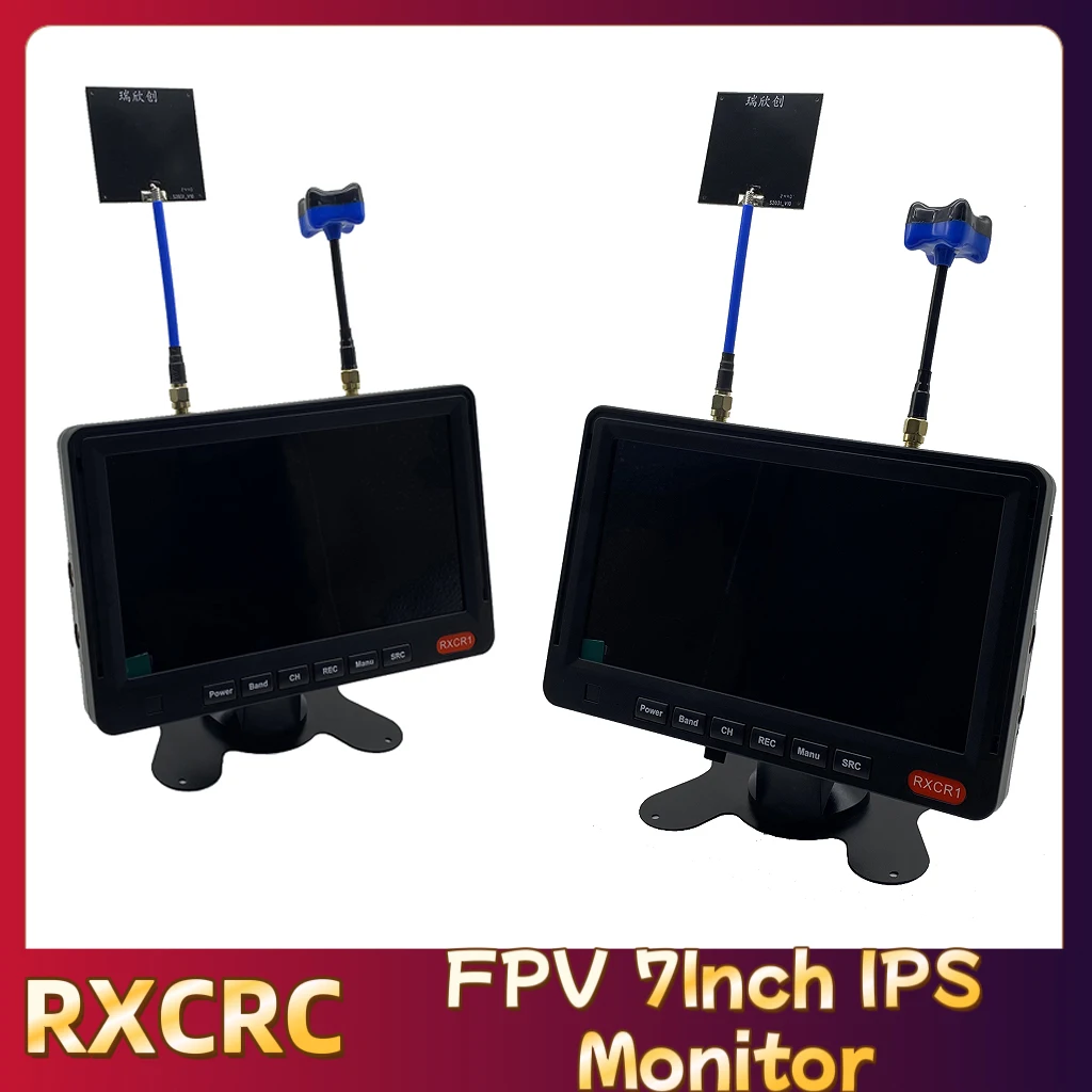 RXCRC 7" FPV Monitor 1024x600 IPS with Battery - Upgrade Version
