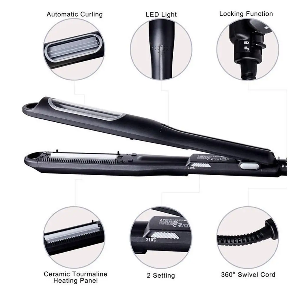 Alisador de Cabelo Eletrônico Milho Perm Ondulado Curling Ferro Cerâmica Crimper Macio Estilo Volumizing Plana Ferros 16 de cabelo cerâmica crimper macio estilo volumizing plana ferros