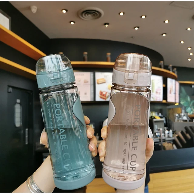 Bpa Free Plastic Transparent Water Bottle, Anti-drop, Convenient