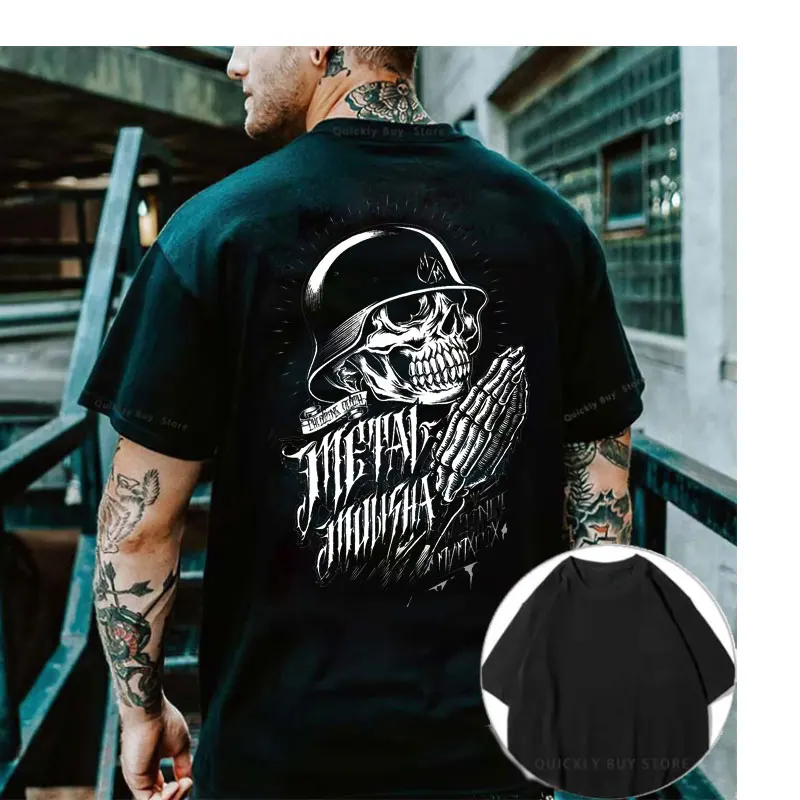 

Metal Mulisha Skull T Shirt Men's Clothes Grunge Couples T-Shirt Anime Clothes Aesthetic Clothing T Shirt Women Harajuku Shirts