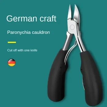 Tagliaunghie professionali per unghie dei piedi Strumento per unghie incarnite Unghie spesse Rimozione dello sporco della pelle morta Strumenti per unghie con lama curva super affilata