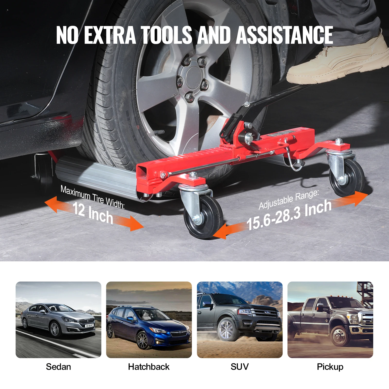 Heavy Duty Vehicle Positioning Wheel Dolly for Car Repair