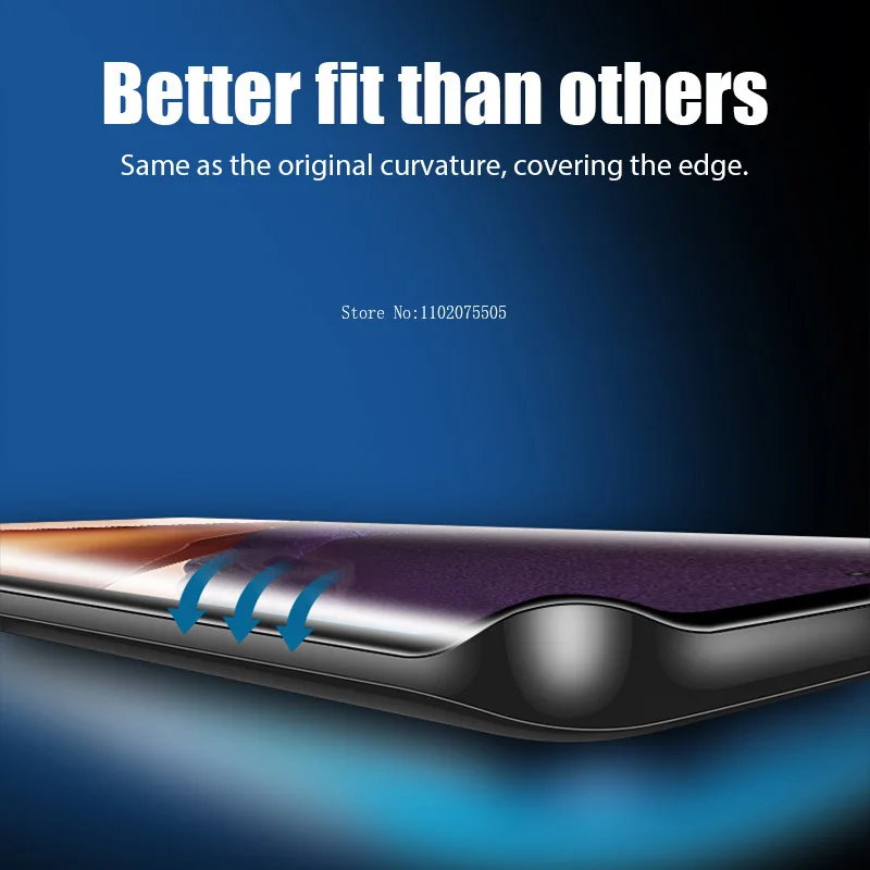 4PCS Curved Tempered Glass Screen Protector Set
