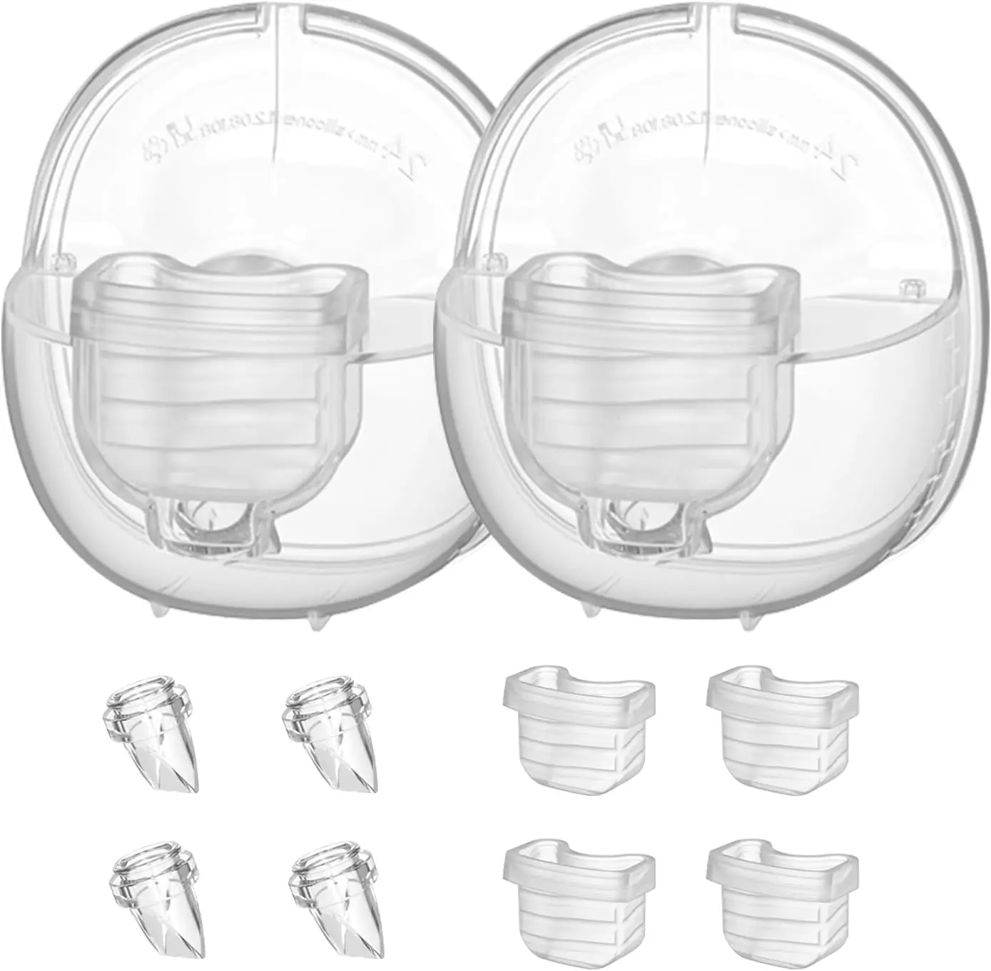 2 set For S18/S21 Electric Breast Pump Accessories Silicone Diaphragm Membrane Duckbill Valves Flange Horn Insert Milk Collector