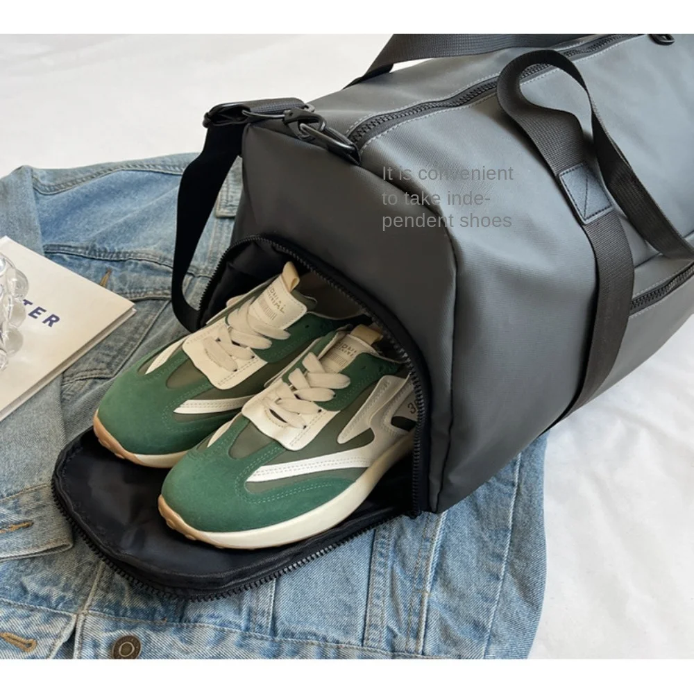 Fashion Travel Bag New Light Weight Large Capacity Shoulder Bag Waterproof Solid Color Sports Fitness Bag