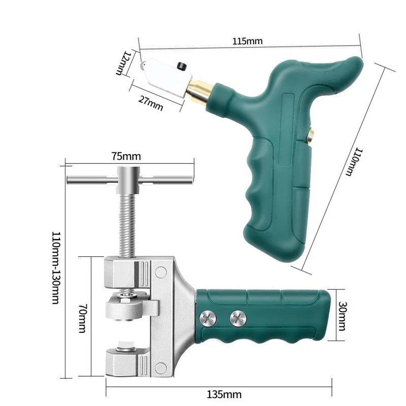 Glass Cutter Glass Cutting Tools Tile Glass Multifunction Cutter Set Ceramic Floor Porcelain Cutter Ceramic Cutting Scratcher