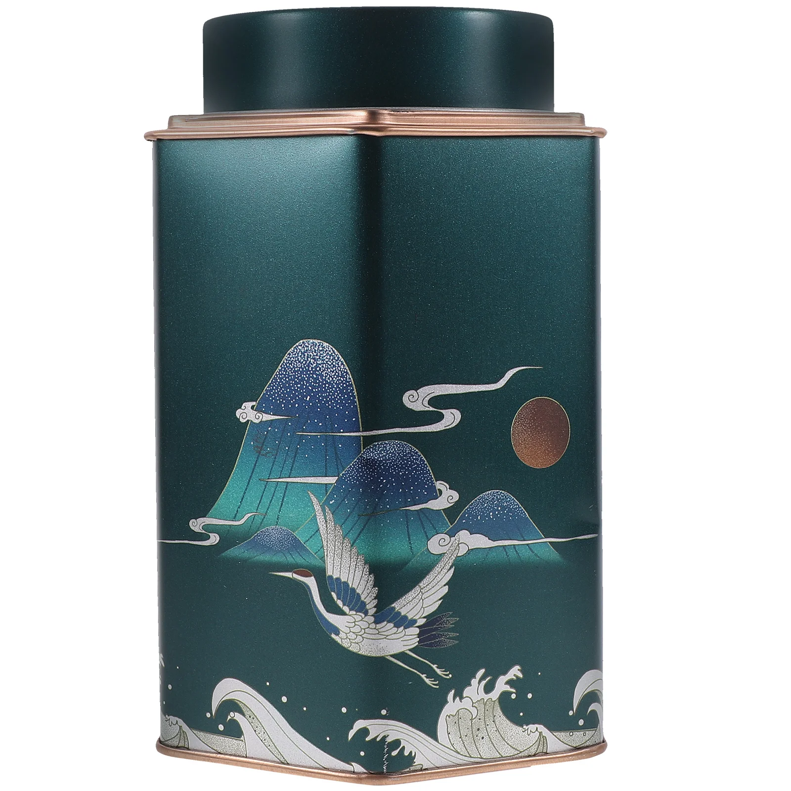 

Tea Tin Vintage Decor Candy Jar Tinplate Household Container