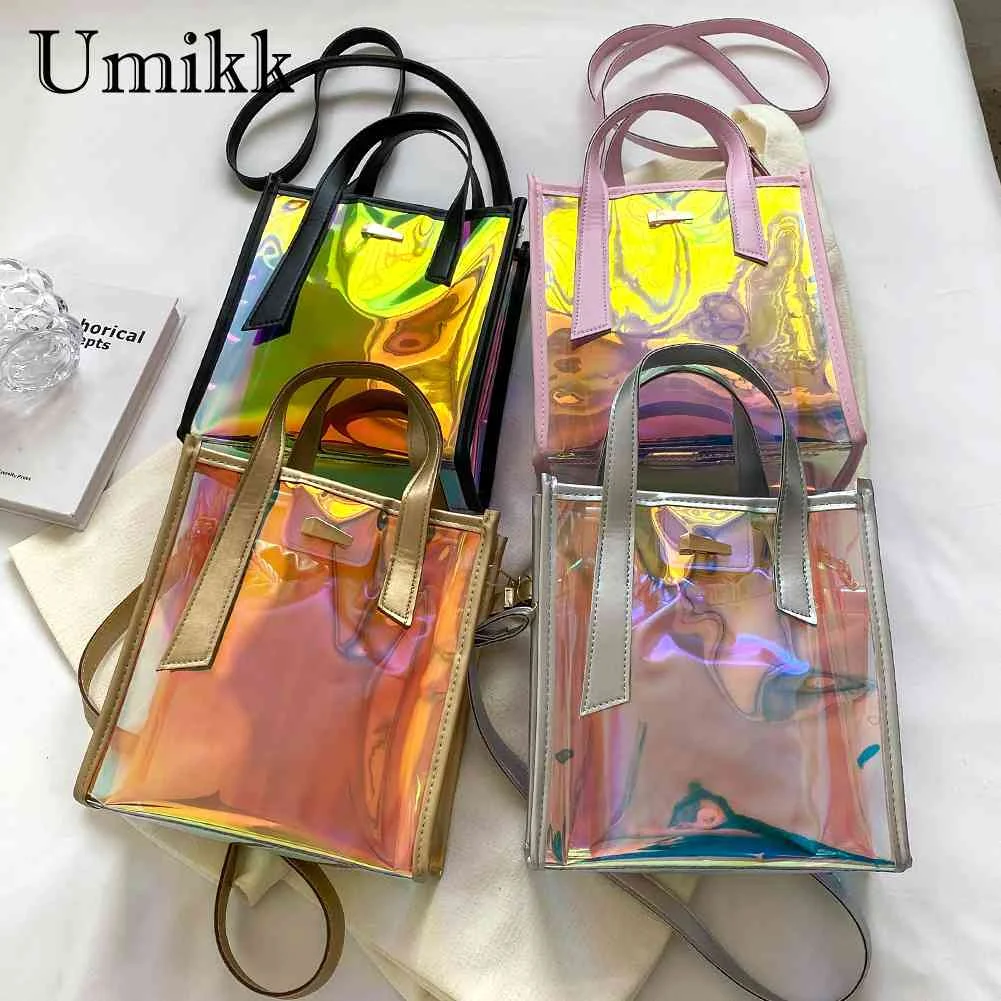 Colorful PVC Bag Laser Bag Girl Horizontal Webbing Portable Customized Gift  Bag - China Clear Bag and Shopping Bag price | Made-in-China.com