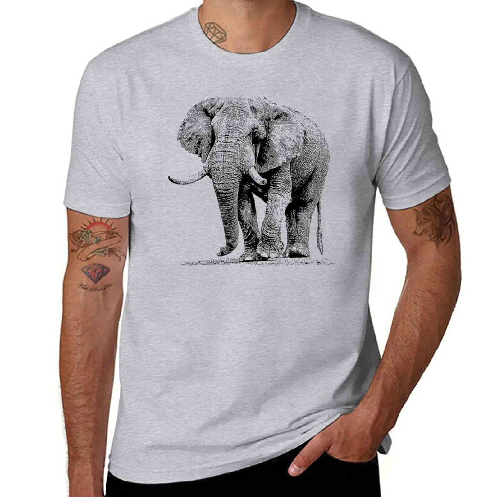 

Новинка, футболки с рисунком слона, быка, возьмите прогулку, в африканском стиле, графические футболки, индивидуальные футболки, создайте Собственные футболки для мужчин