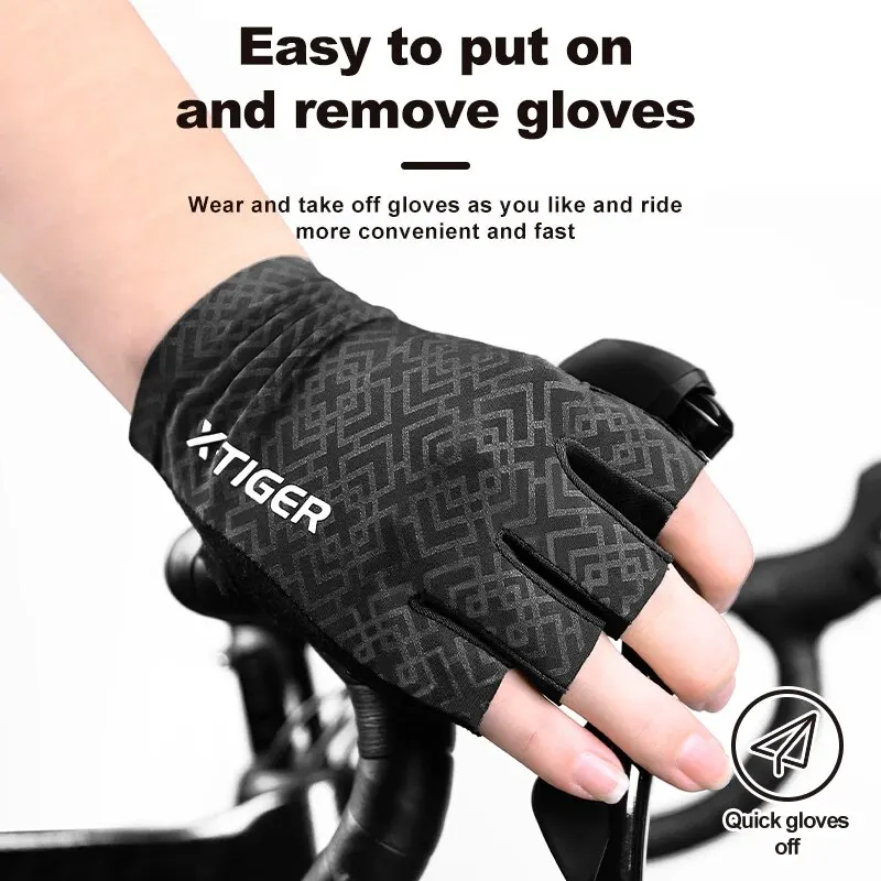 X-TIGER Cycling Gloves Half Finger Men Women Shock Breathable MTB Bike Gloves Run Fitness Sport Riding Motorcycle Bicycle Gloves 2