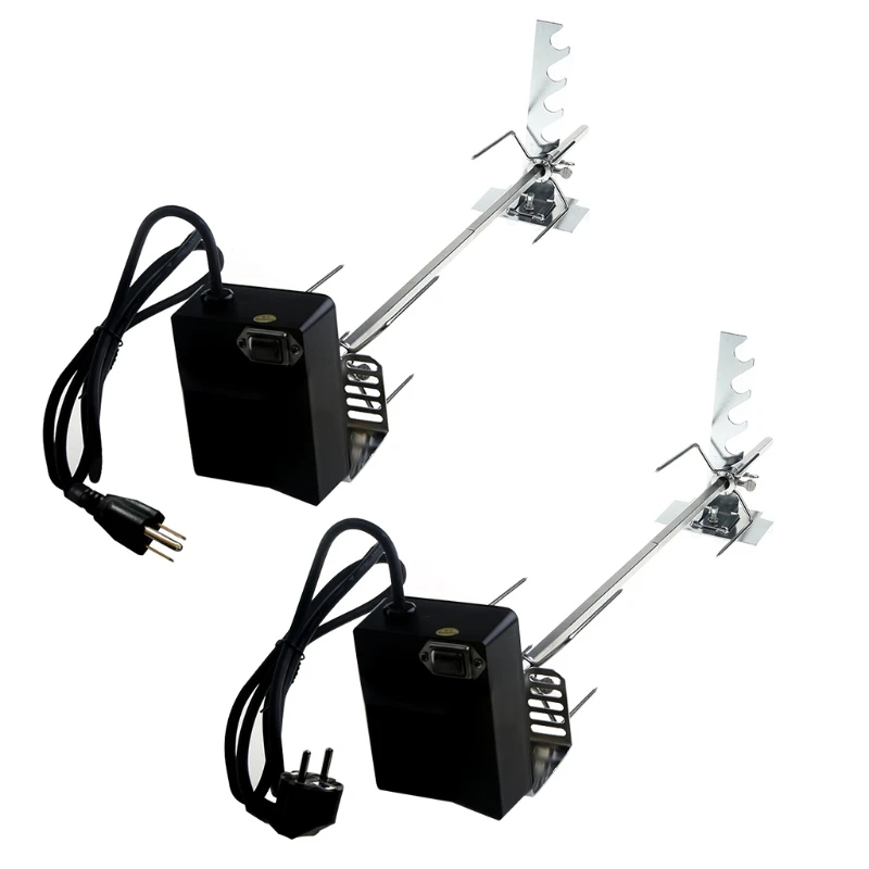 

Universal Automatic Grill Rotisserie Kits with 4W Electric Motor BBQ Bracket Spit Rod Fork Holders Fixing Screw Tool T5EF
