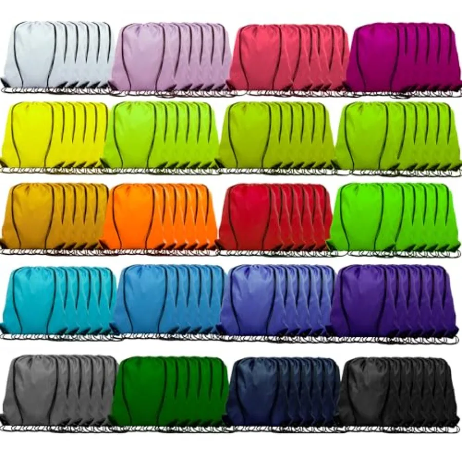 Drawstring Backpack Bags Sports Sackpack Bulk Cinch Gym Bag For Women Men Outdoor Sports Backpack Multicolor 120Pcs20 Colors