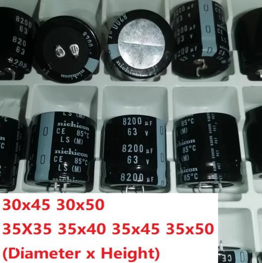 

{2 шт.} Япония Nichicon/NCC 8200uF 63V 63V8200uF 30x45 30x50 35X35 35x40 35x45 35x50 защелкивающийся конденсатор усилителя блока питания