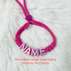 Personalized Pet Name Collar with Customizable Info and Outdoor Necklace Design (Rose Red)