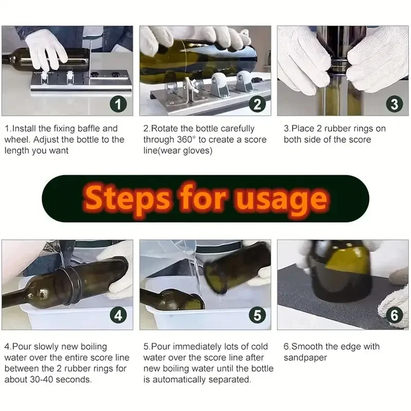 Three Wheel Glass Bottle Cutter Professional Non-Slip Glass Cutter DIY Bottle Cutting Tool Porcelain glass cutter,tile glass cutter,tile cutting tool,bottle cutter