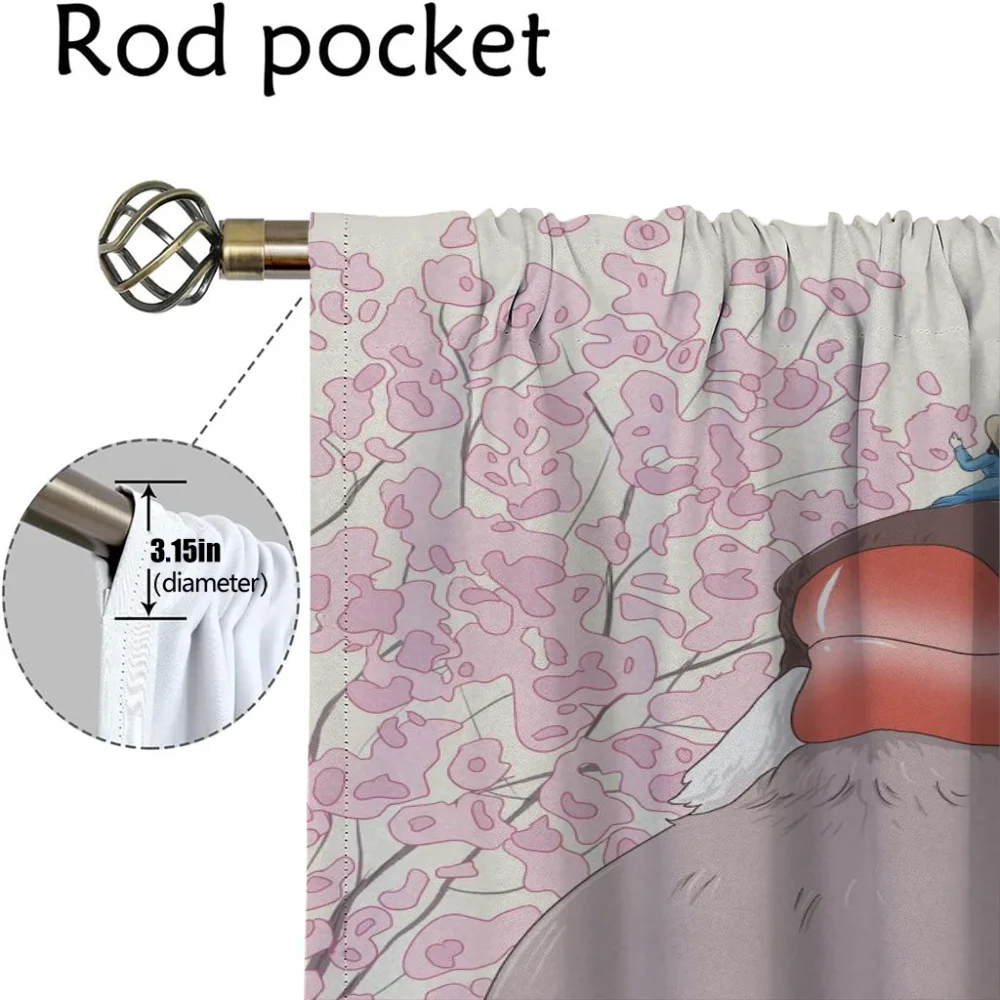 Blackout Curtains for Living Room Curtain Cute Home Interior Curtains 2 Pieces Tulle for Bedroom Partition Shades Kitchen Camera 4