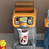 Kids Pizza Shop Kitchen Set Juice Drink Machines Toy Kitchen Toys Playset Pretend Play Shopping Cash Register Toys For Children 2